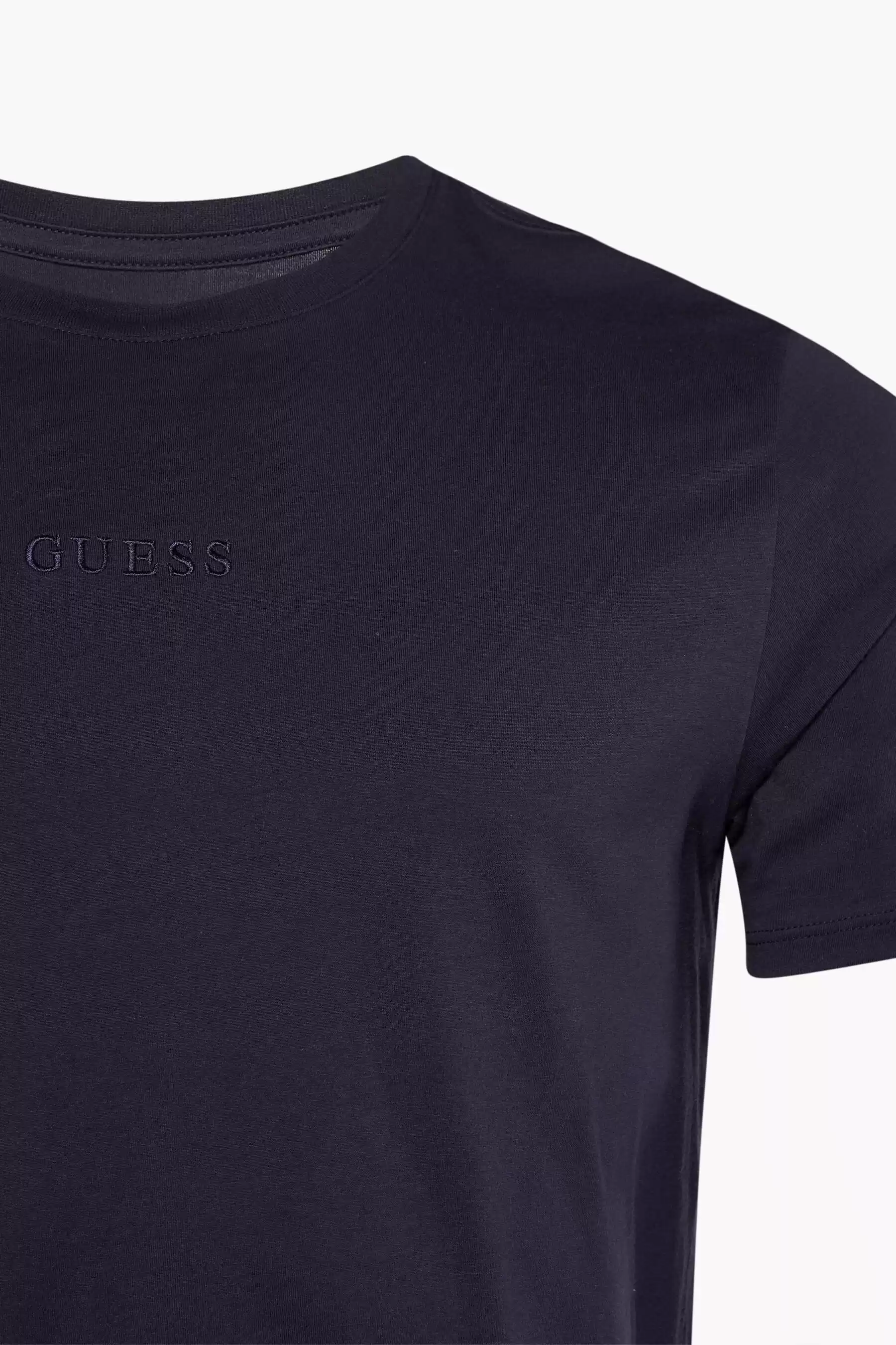 Guess Erkek Lacivert Guess Nakışlı Pima Tişört