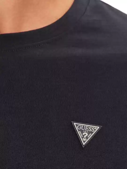 Guess Erkek Lacivert Patch Detaylı Tişört