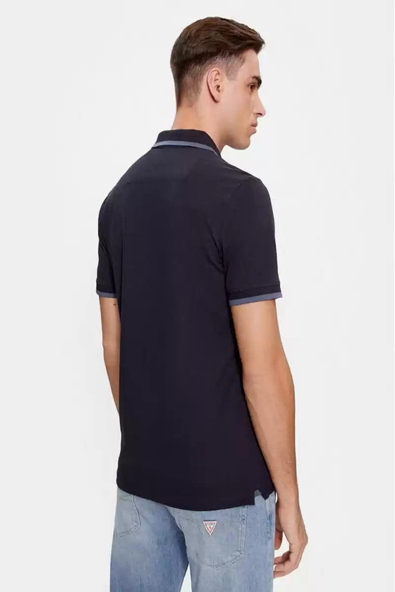 Guess Erkek Lacivert Polo T-Shirt