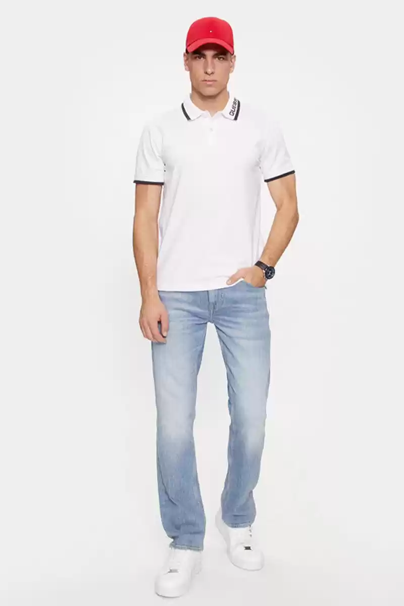 Guess Erkek  Beyaz Polo T-Shirt
