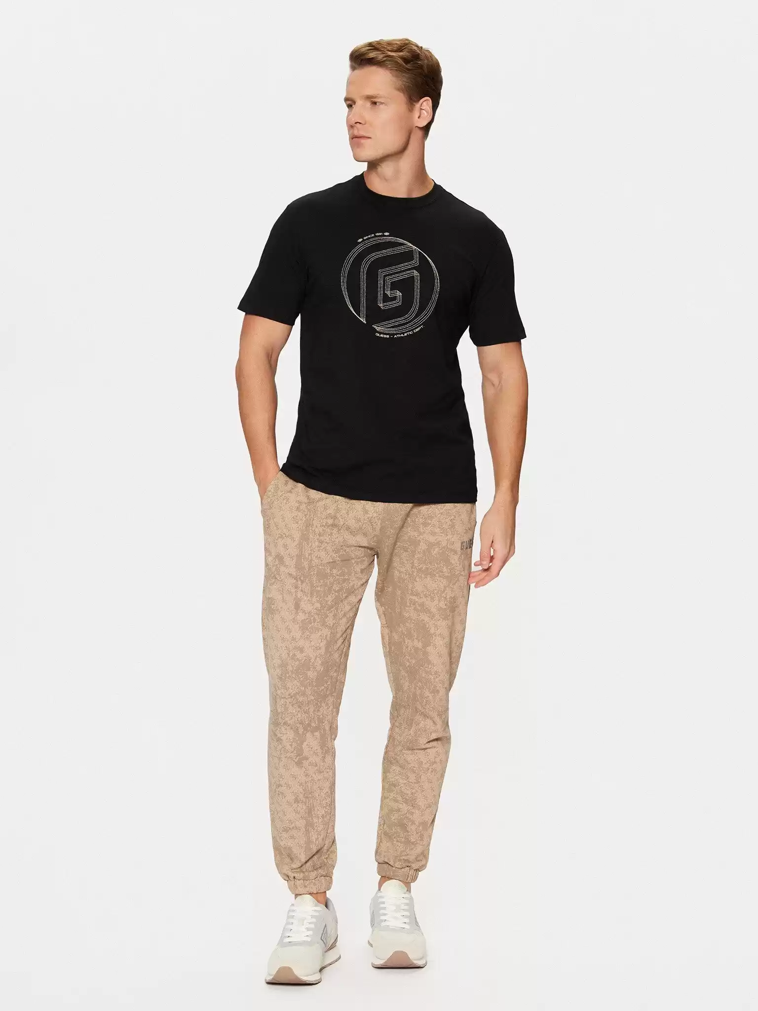 Guess Erkek Yeşil G  Logolu T-Shirt
