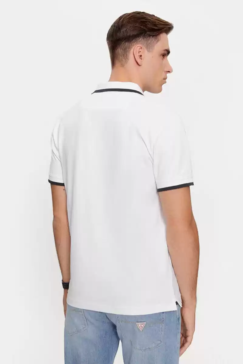 Guess Erkek  Beyaz Polo T-Shirt