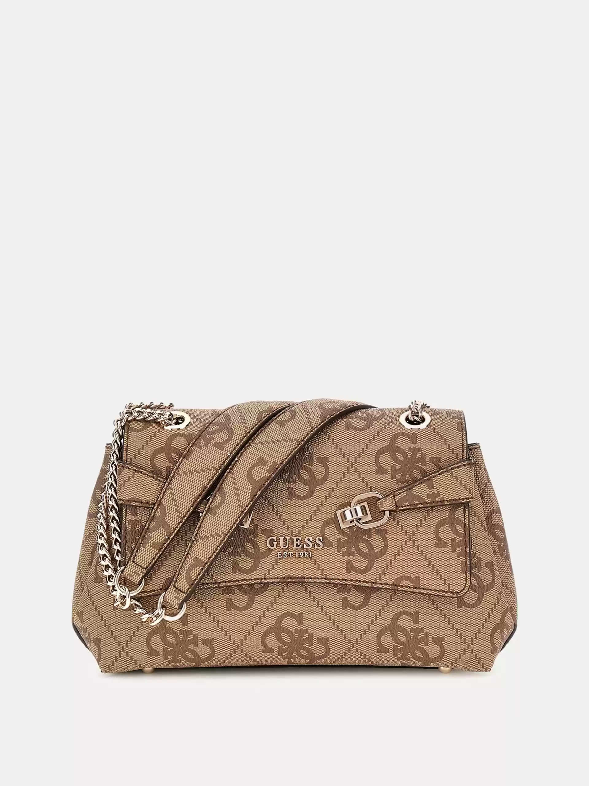 Guess Kadın Kahverengi Lorelei Dönüştürülebilir Flap Crossbo