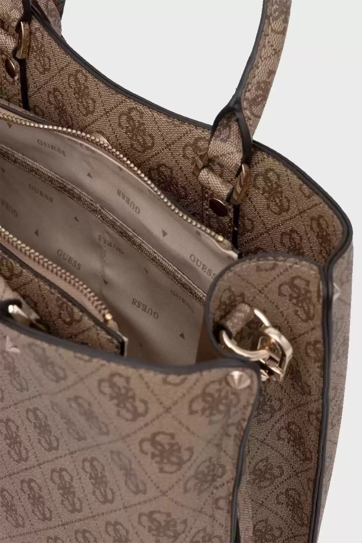 Guess Kadın Kahverengi Meridian Girlfriend Satchel Çanta