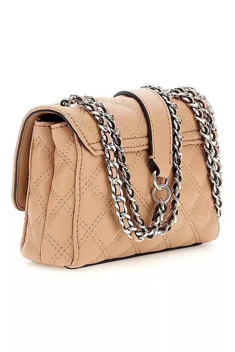 Guess Kadın Bej Giully Mini İki Bölmeli Dönüştürülebilir Fla