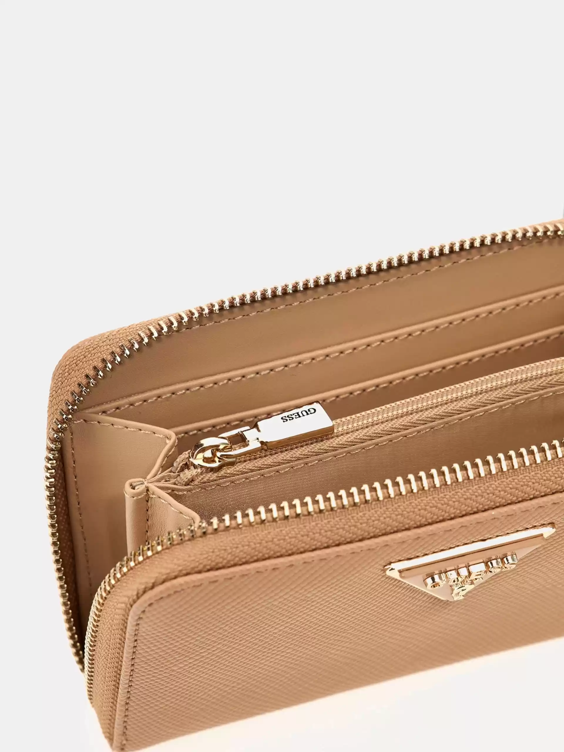 Guess Kadın Bej Laurel Orta Boy Fermuarlı Cüzdan