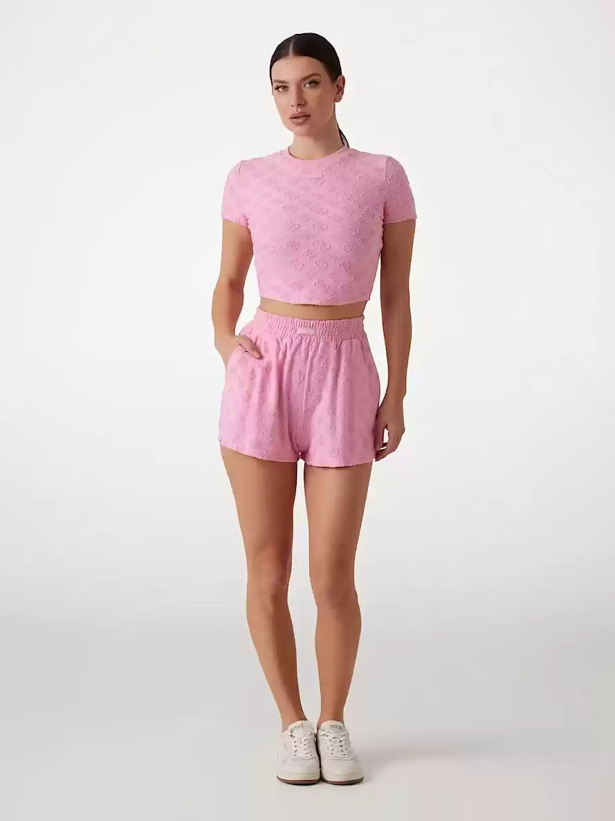 Guess Kadın Peony Jakarlı Şort