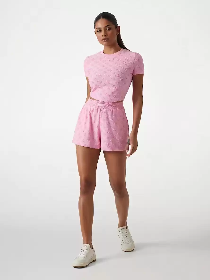 Guess Kadın Peony Jakarlı Şort