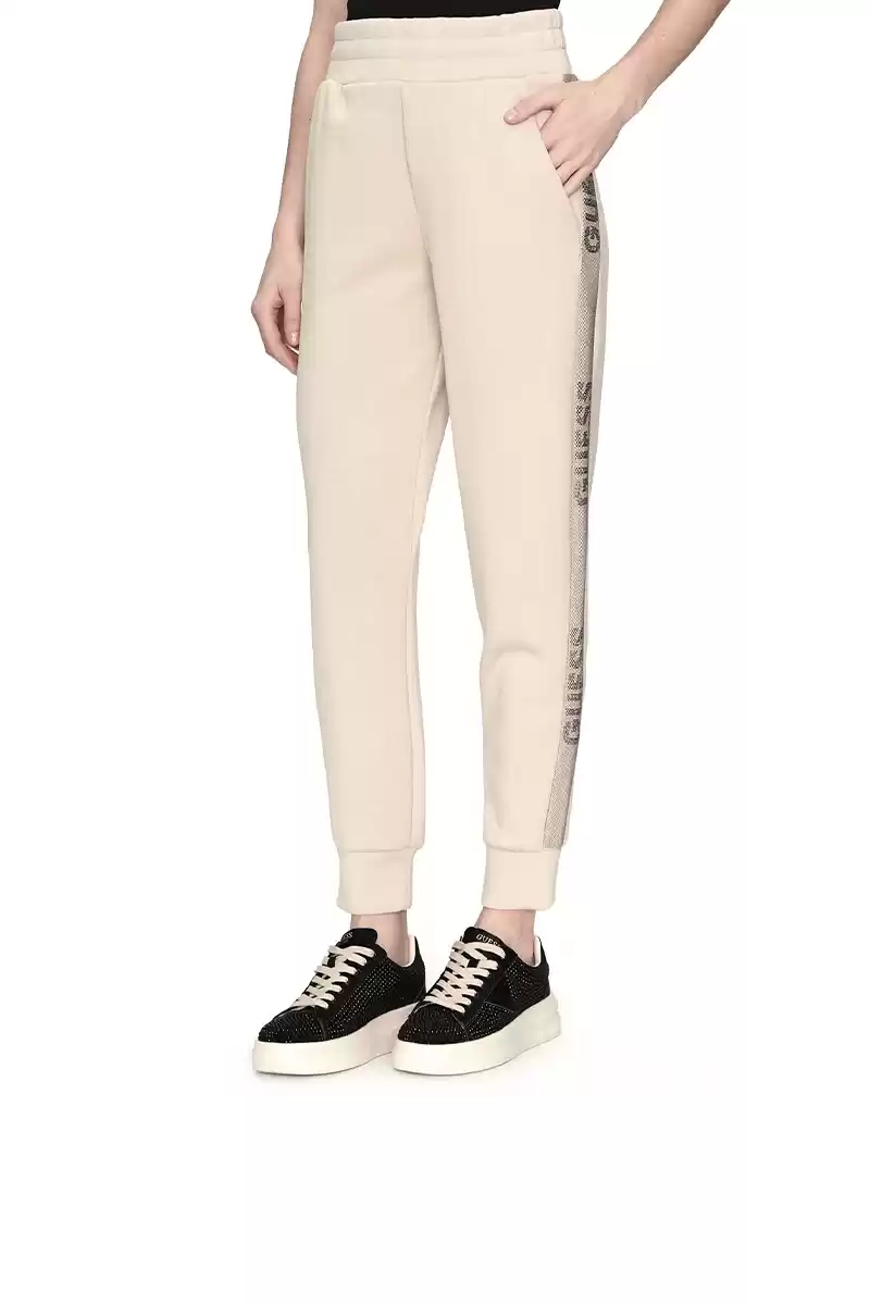 Guess Kadın Bej Vıctoıre scuba Eşofman Altı