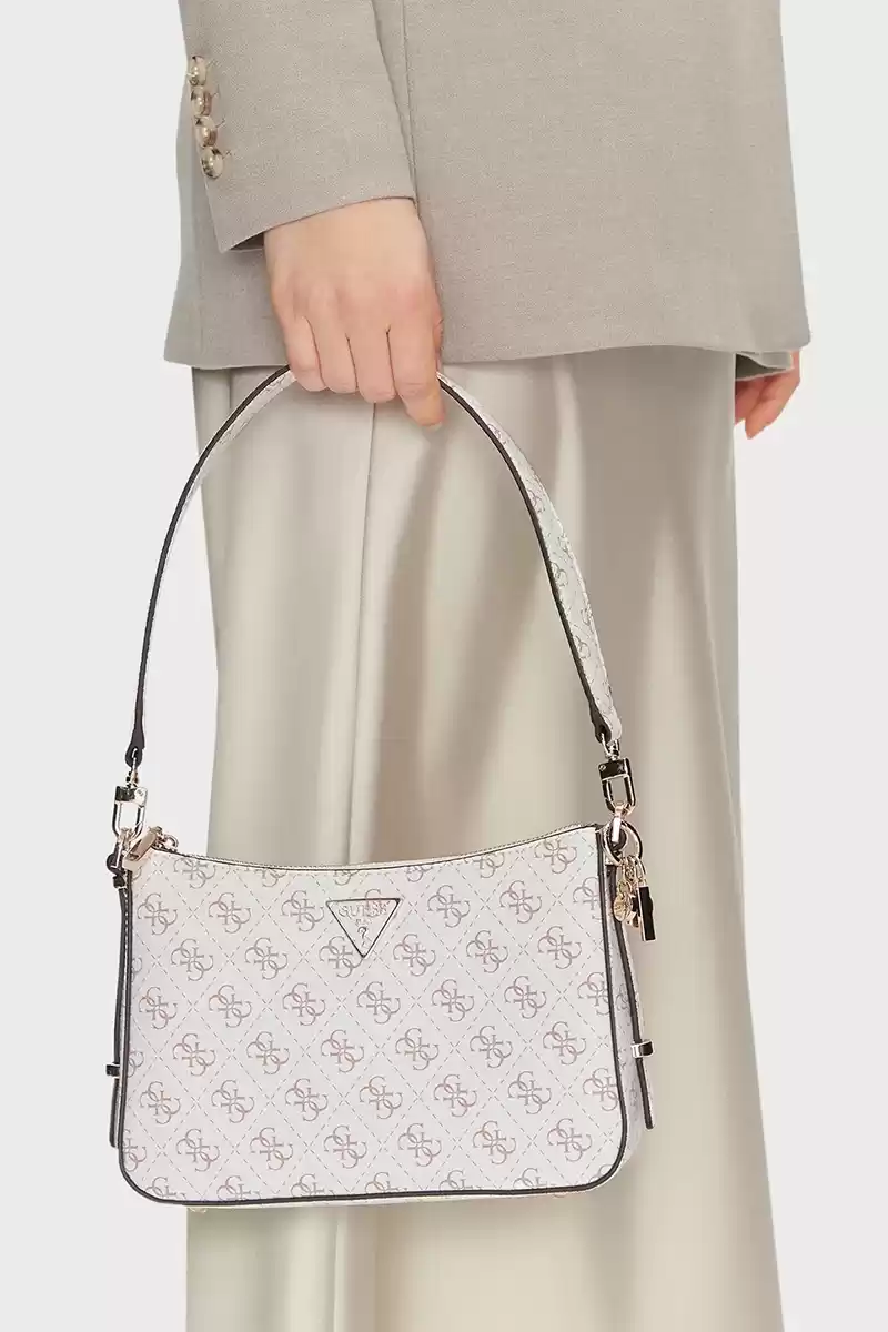 Guess Kadın Krem Eco Erica Logolu Omuz Çantası