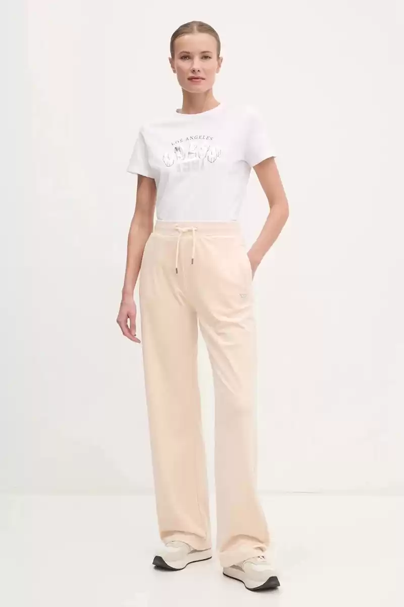Guess Kadın Beyaz Logolu T-Shirt