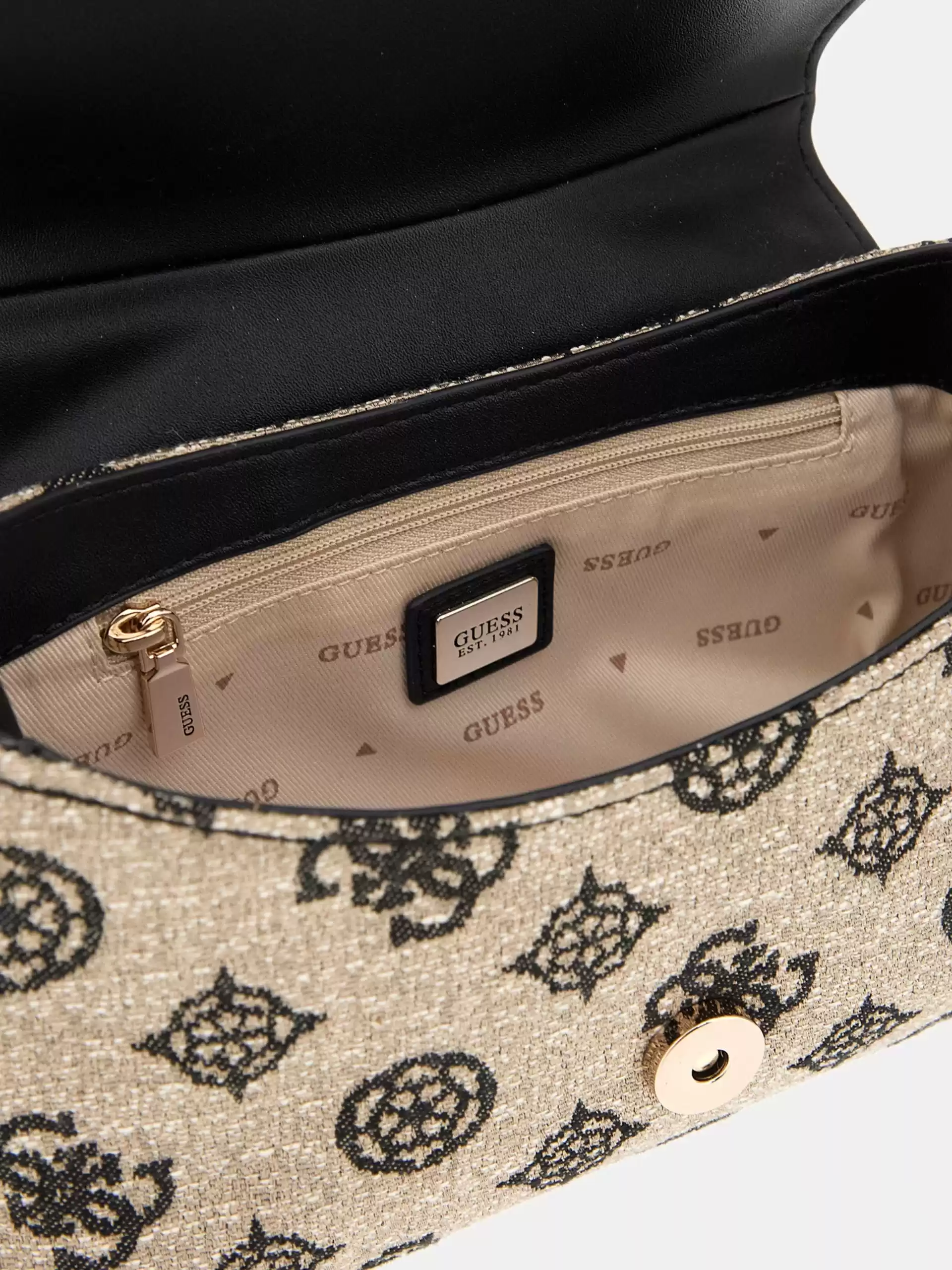 Guess Kadın Siyah Beyza Flap Omuz Çantası