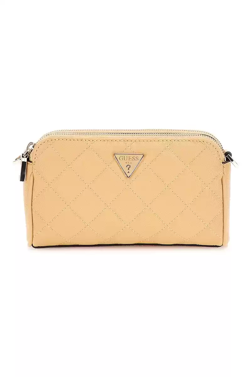Guess Kadın Bej Carly Mini  Çapraz Çanta