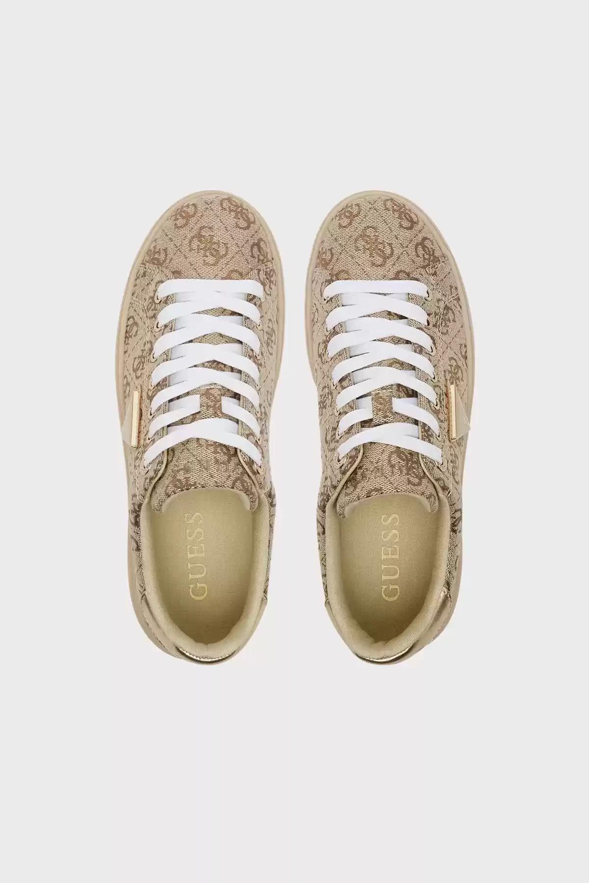 Guess Kadın Denesa 4G Logolu Sarı Sneaker