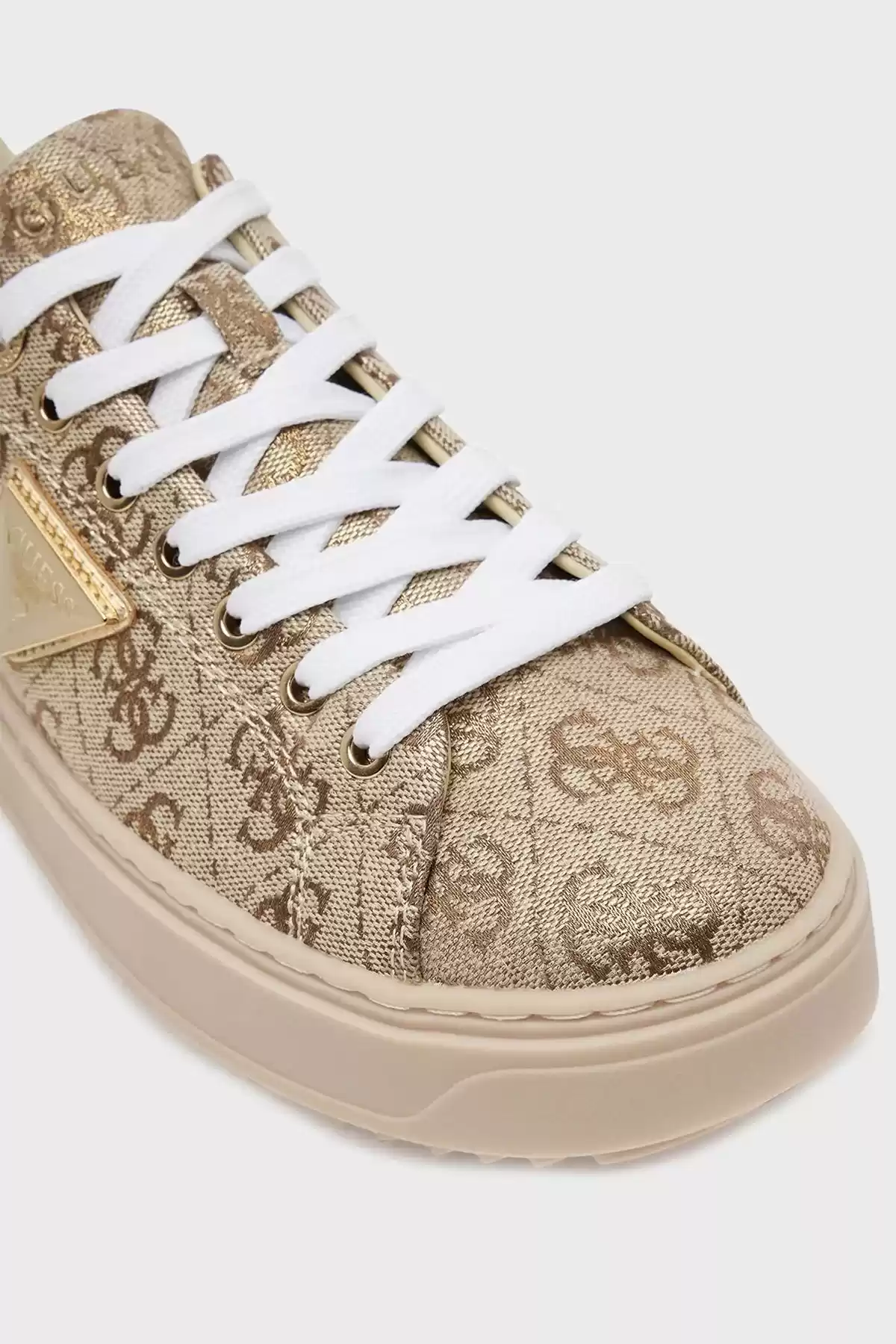 Guess Kadın Denesa 4G Logolu Sarı Sneaker