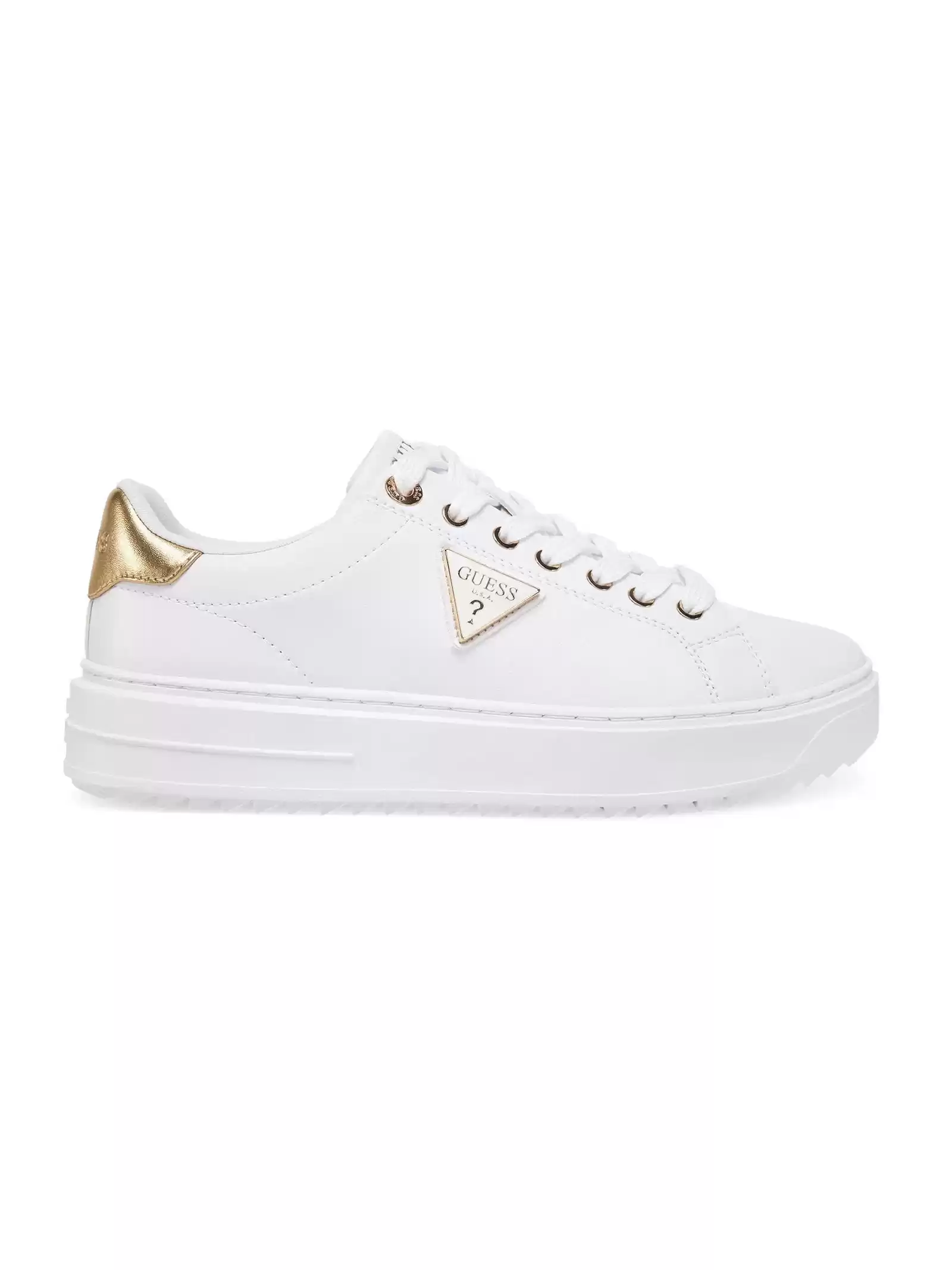 Guess Kadın Denesa Beyaz Altın Detaylı Kalın Taban Sneaker