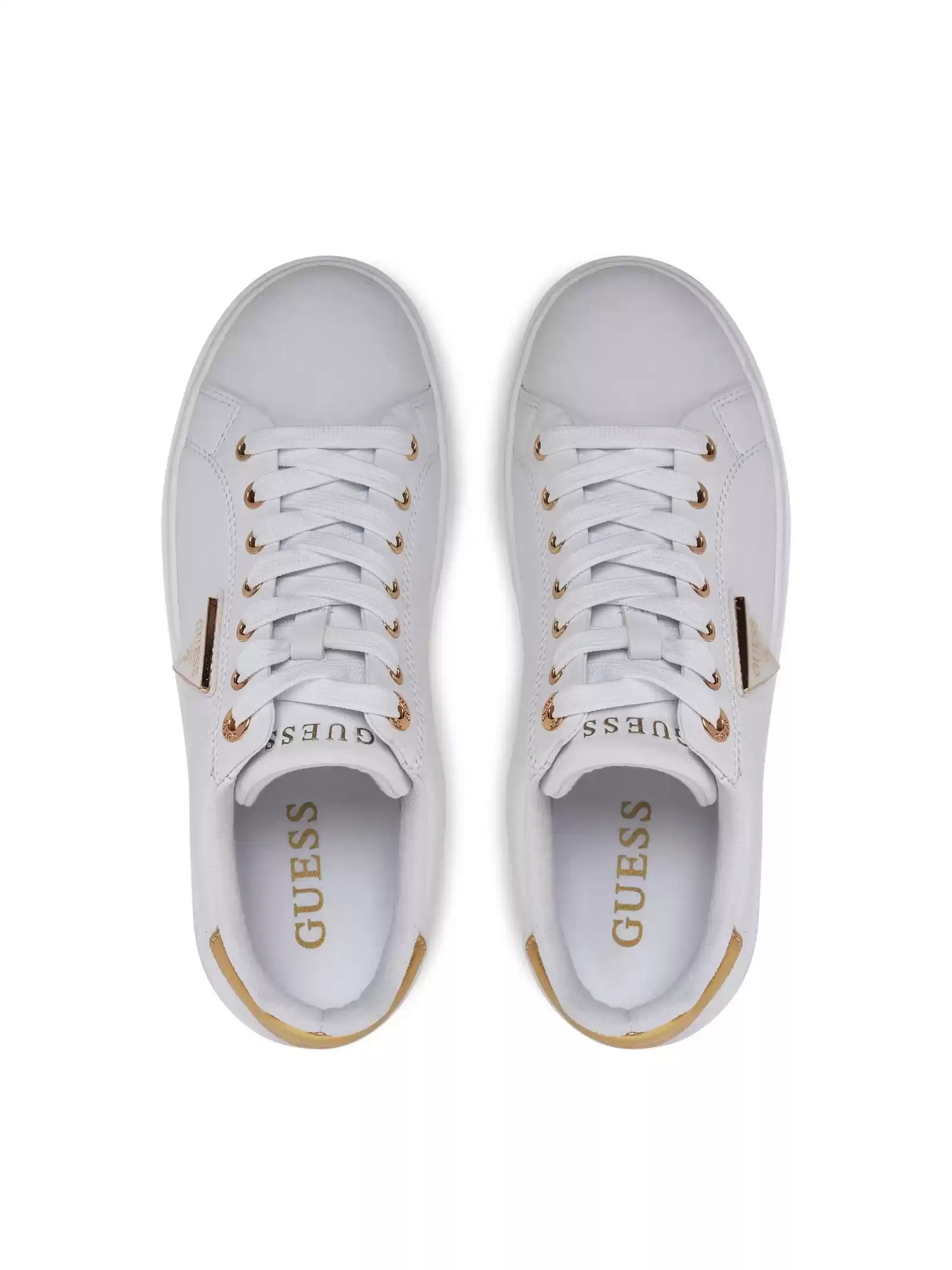 Guess Kadın Denesa Beyaz Altın Detaylı Kalın Taban Sneaker