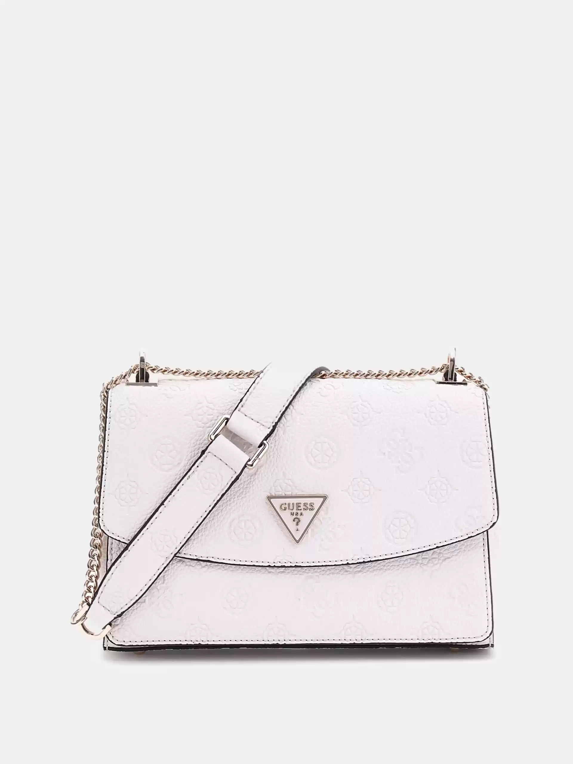 Guess Kadın Beyaz Cresidia Dönüştürülebilir Flap Crossbody Ç