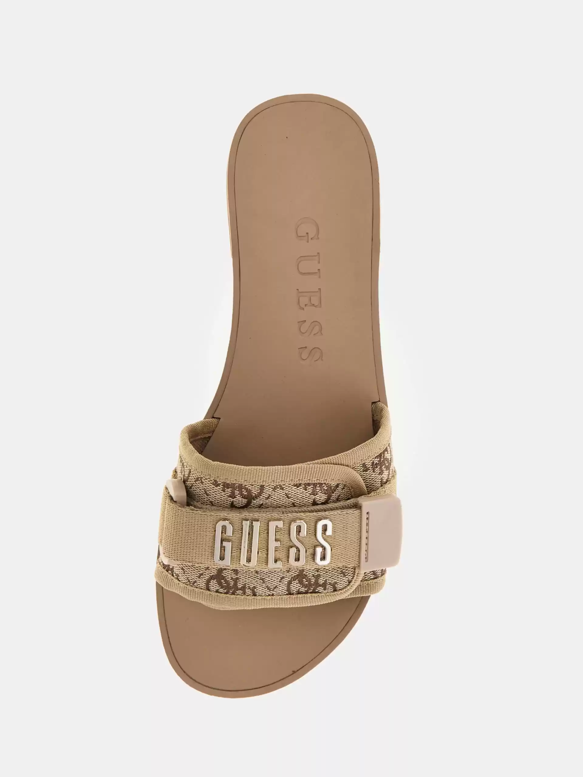 Guess Kadın Elyze Sarı 4G Logolu Terlik