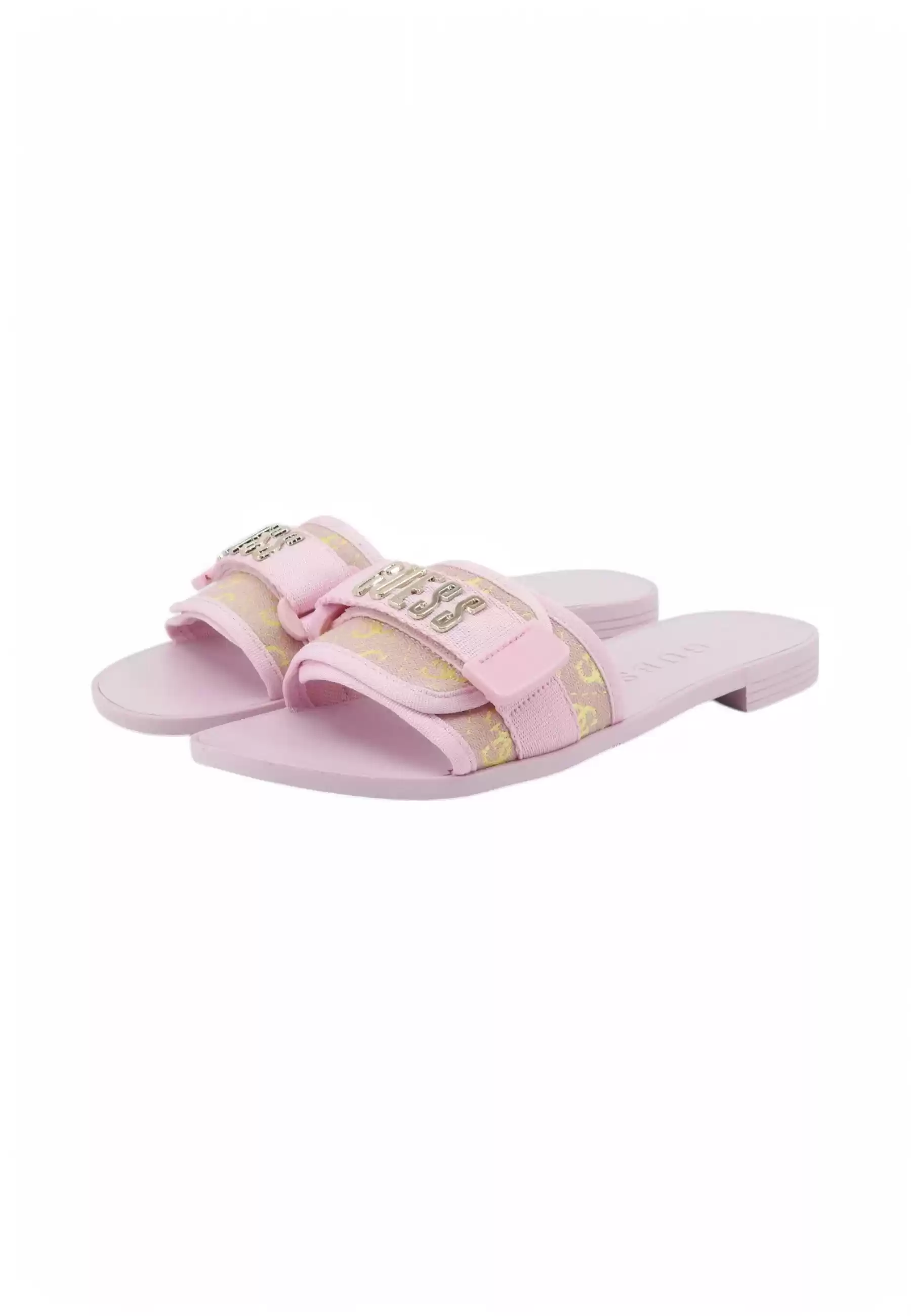 Guess Kadın Elyze Pembe Logolu Terlik