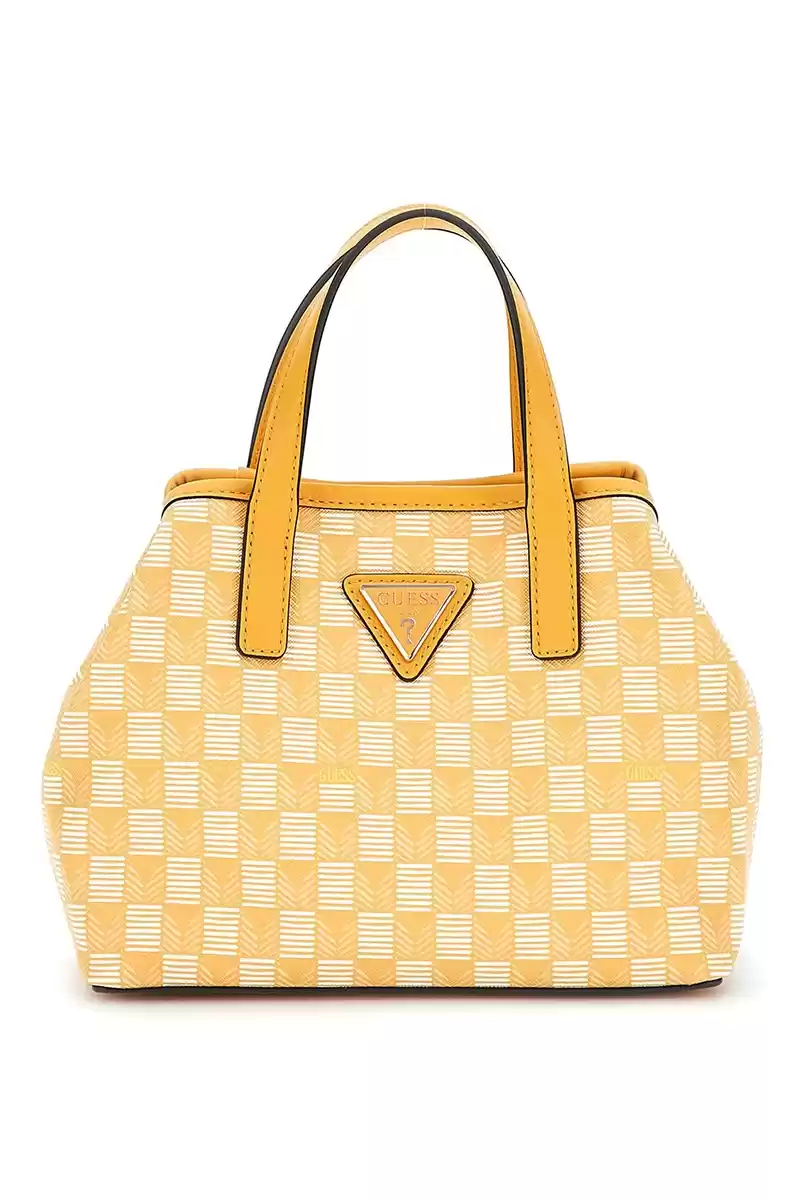 Guess Kadın Sarı G Wave Geometrik Desenli Mini El Çantası