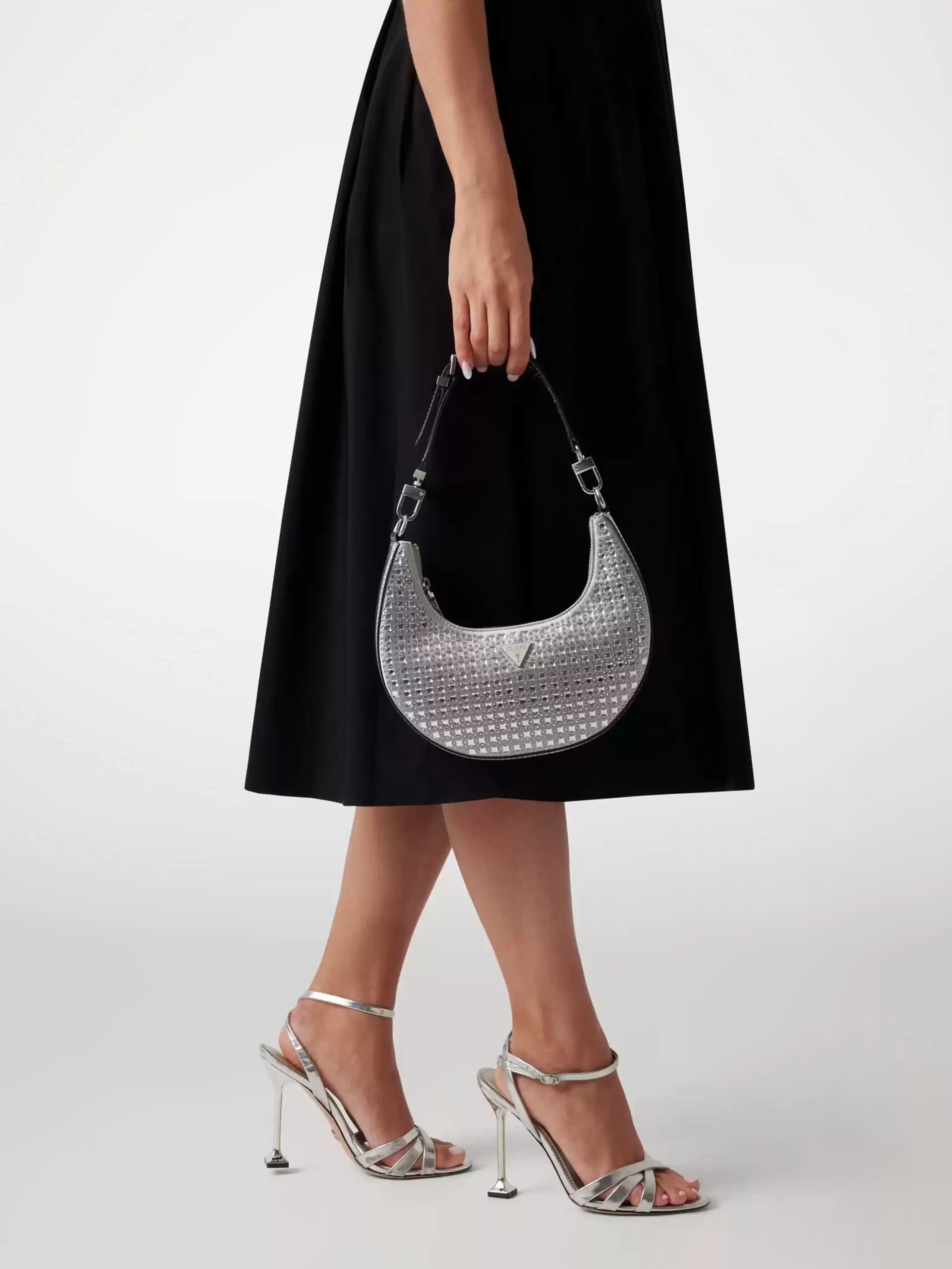 Guess Kadın Gri Lua Küçük Hobo Çanta