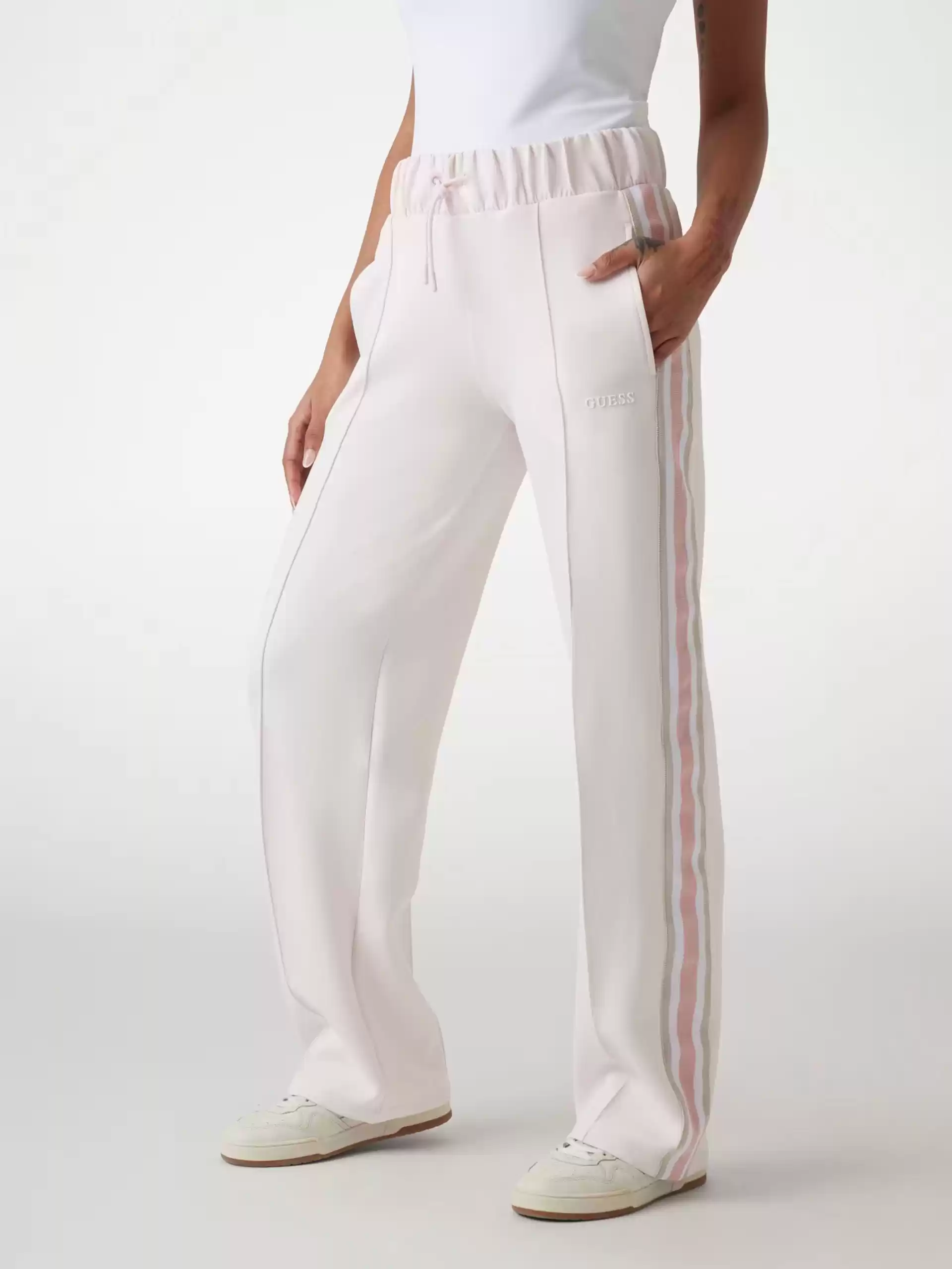 Guess Kadın Pembe Yarrow Düz Kesim Pantolon