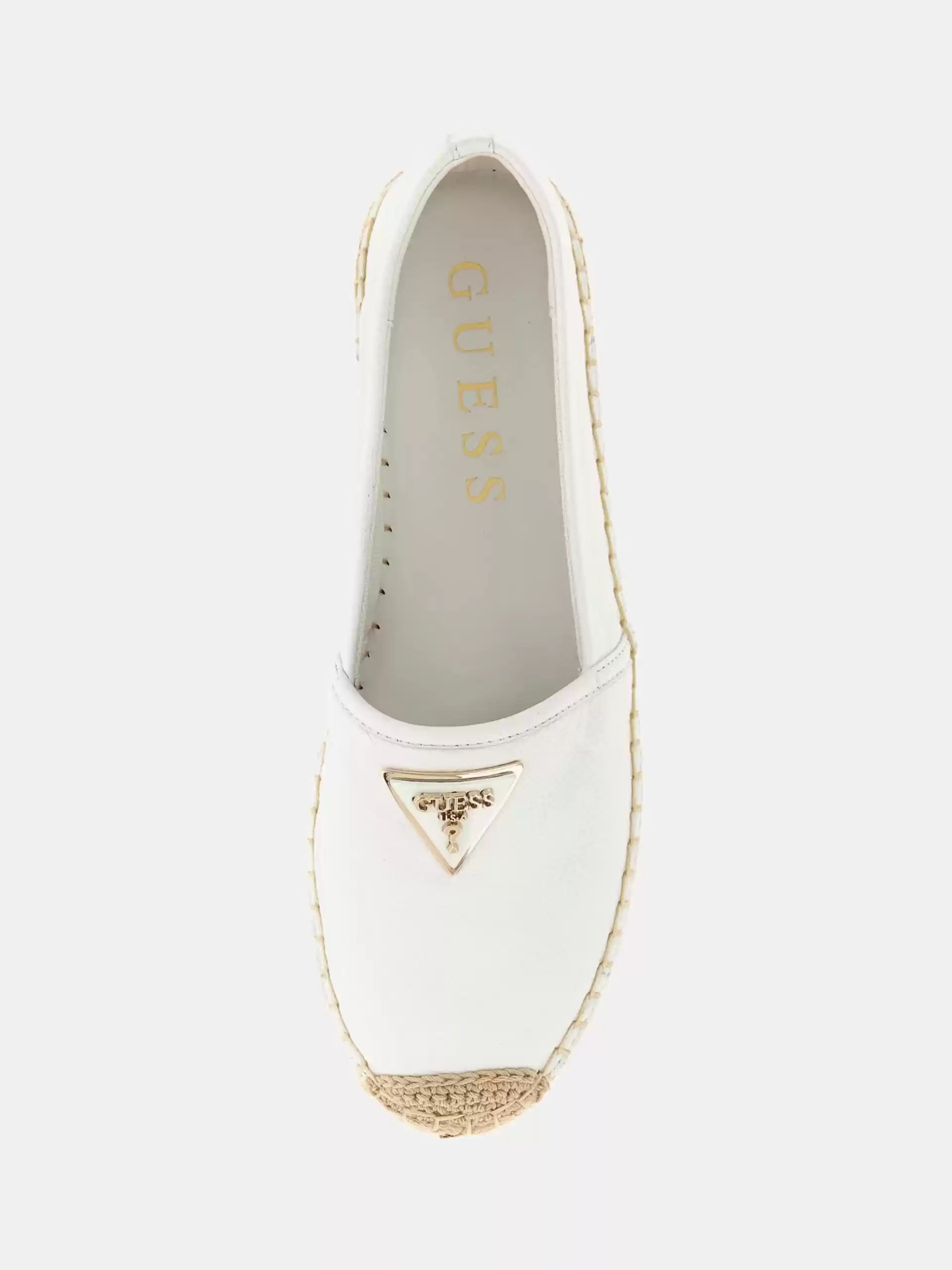Guess Kadın Jolandon Beyaz Üçgen Logolu Espadril Babet