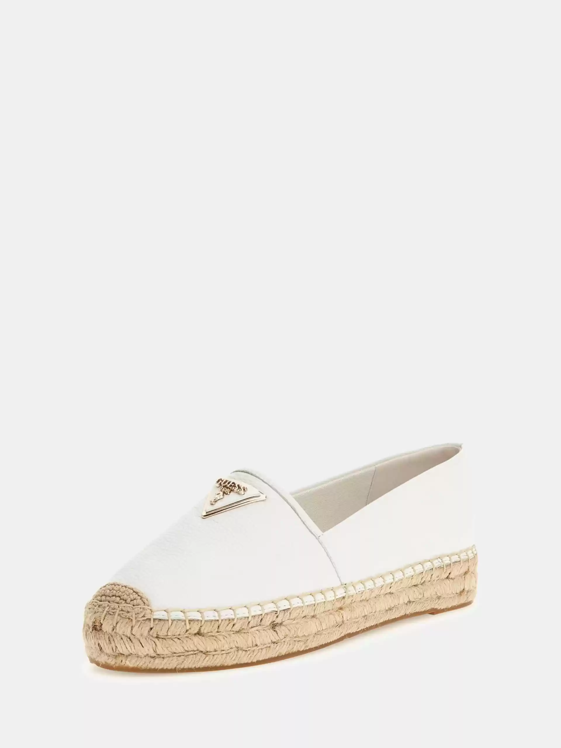 Guess Kadın Jolandon Beyaz Üçgen Logolu Espadril Babet