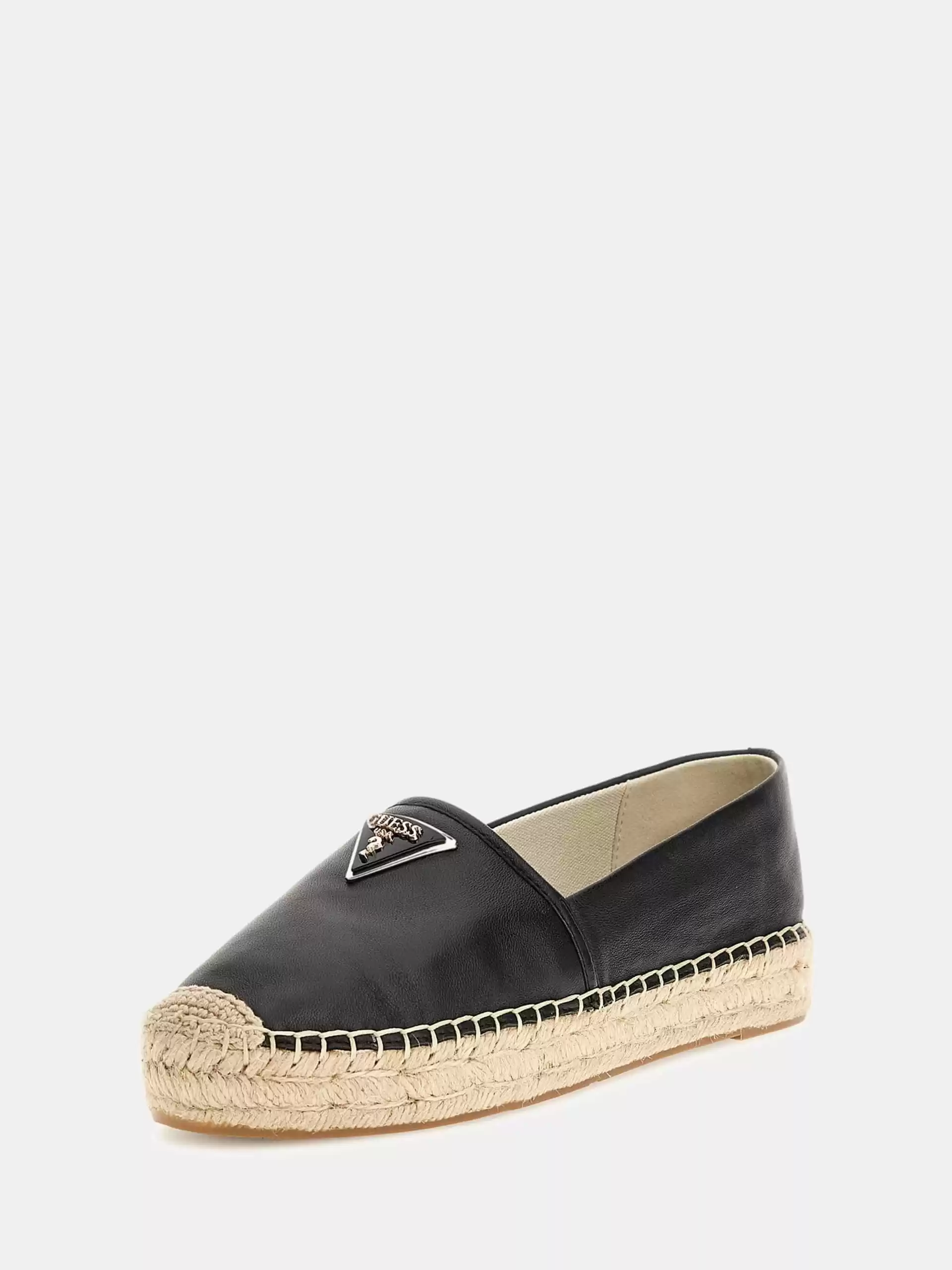 Guess Kadın Jolandon Siyah Üçgen Logolu Espadril Babet