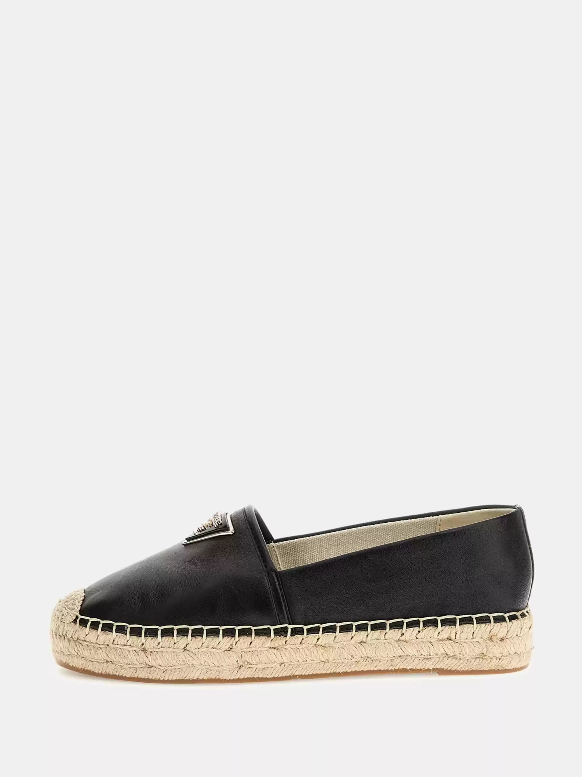 Guess Kadın Jolandon Siyah Üçgen Logolu Espadril Babet
