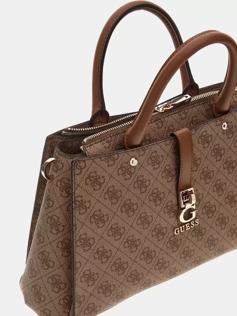 Guess Kadın Kahverengi Zamira Luxury Satchel Çanta
