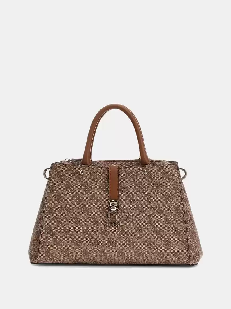 Guess Kadın Kahverengi Zamira Luxury Satchel Çanta