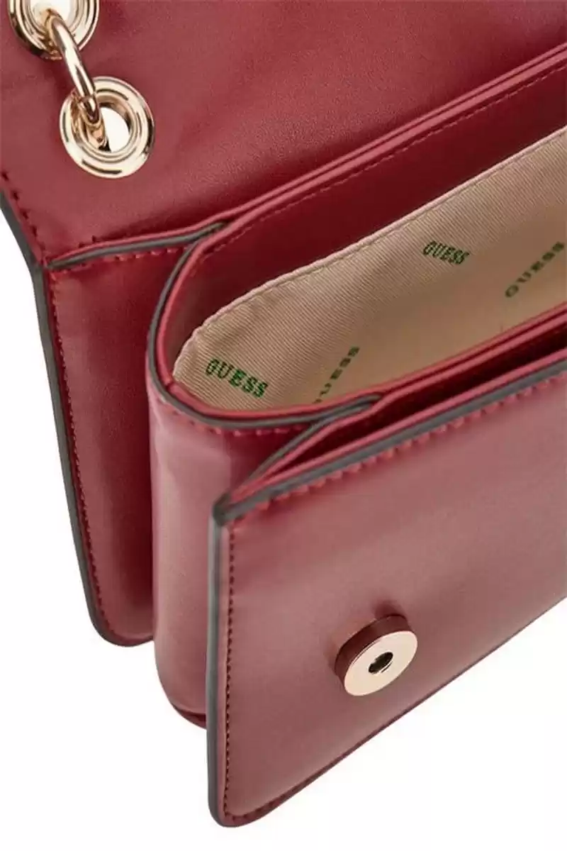 Guess Kadın Kırmızı Eco Evaine Omuz Çantası