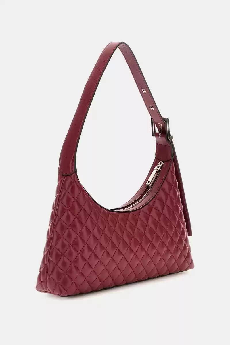Guess Kadın Kırmızı Eco Rianee Kapitone Omuz Çantası