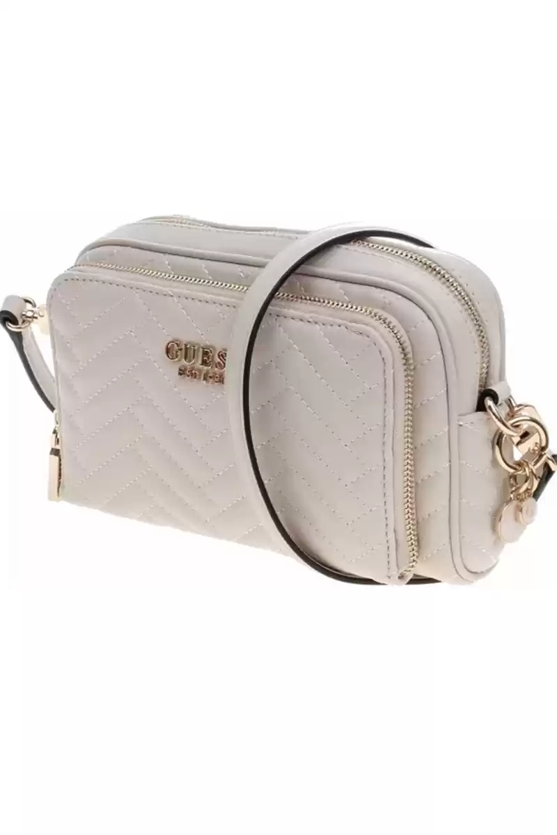 Guess Kadın Krem Anning Kapitoneli Mini Çapraz Çanta