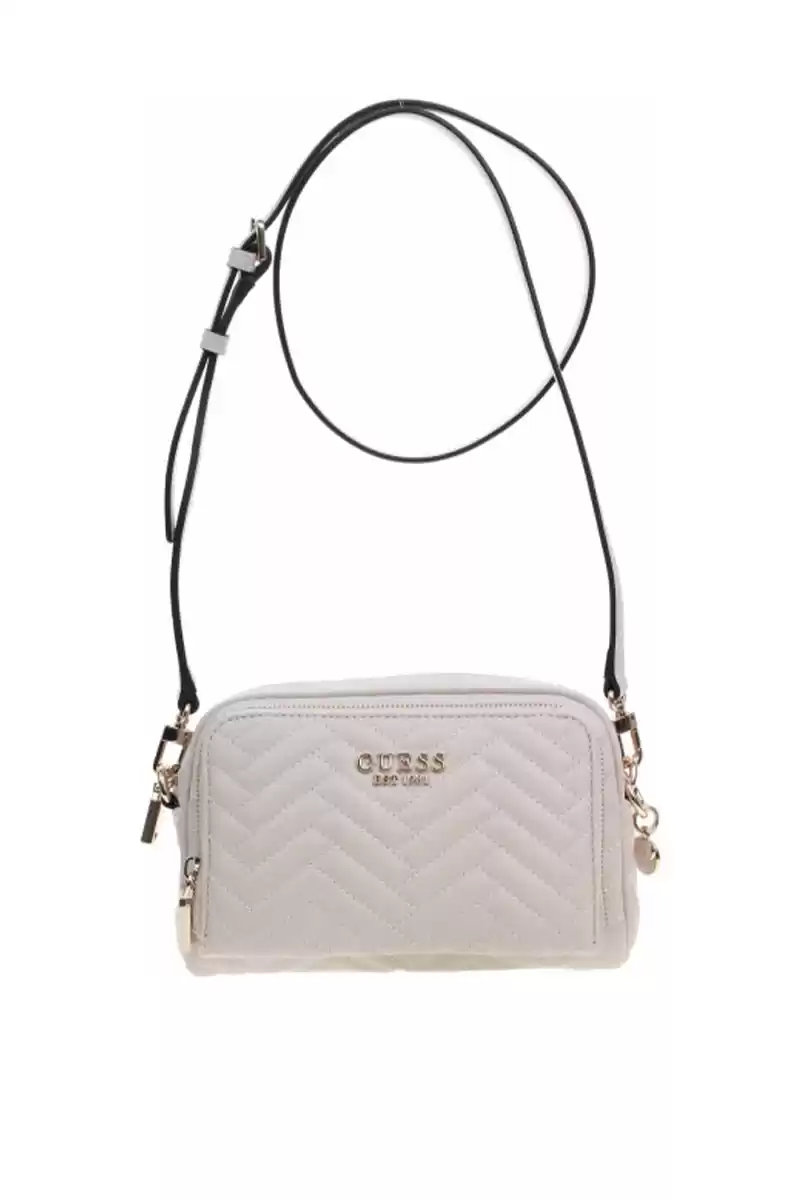 Guess Kadın Krem Anning Kapitoneli Mini Çapraz Çanta