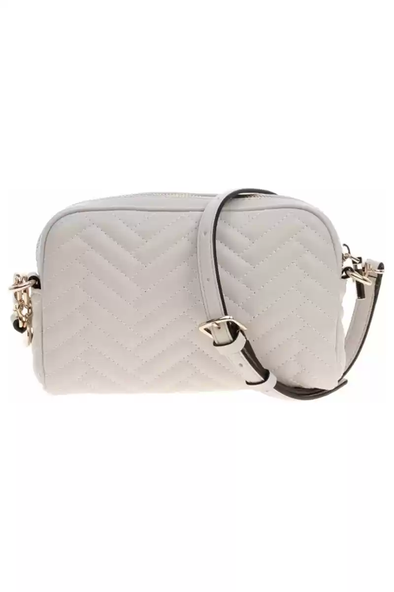 Guess Kadın Krem Anning Kapitoneli Mini Çapraz Çanta