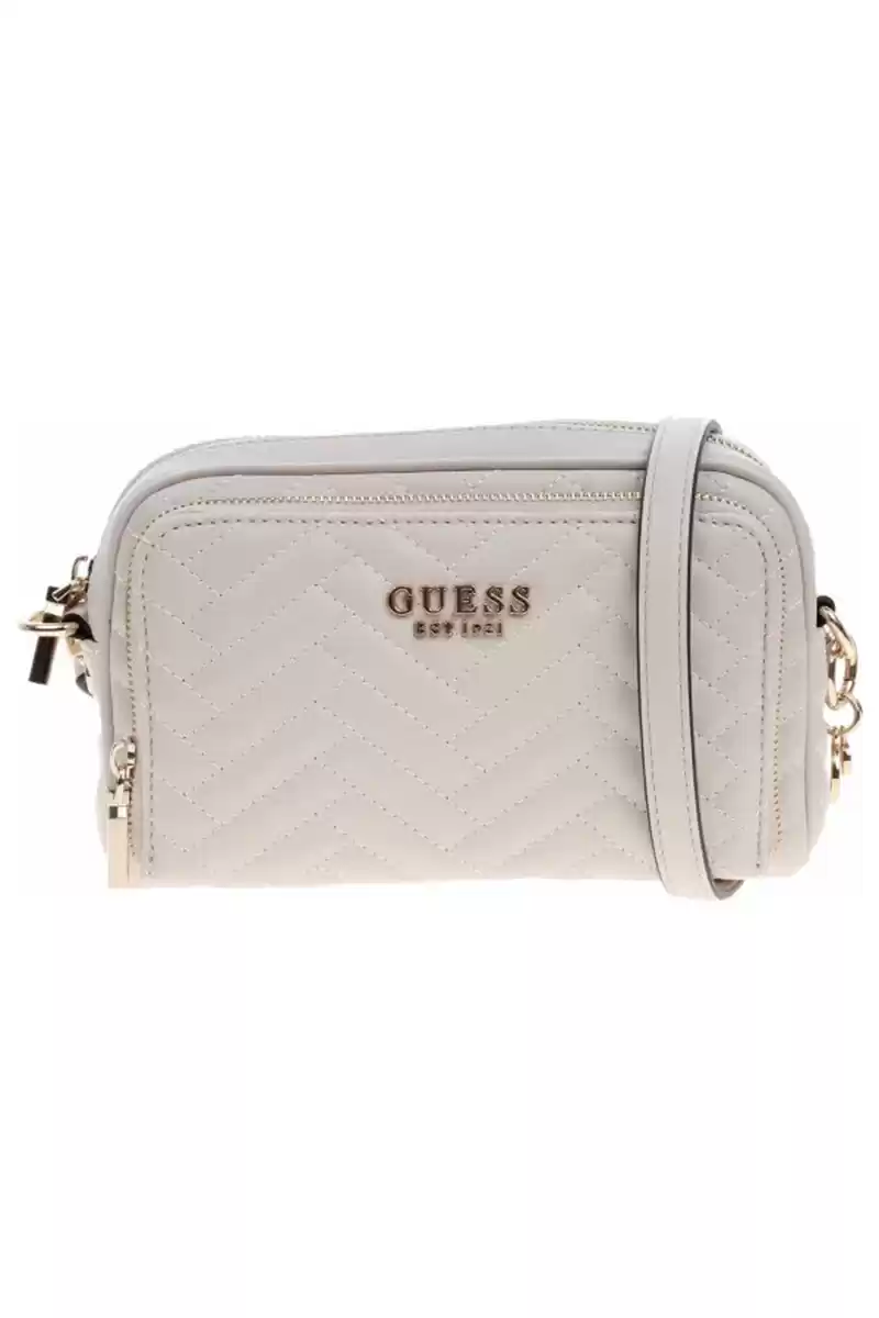 Guess Kadın Krem Anning Kapitoneli Mini Çapraz Çanta