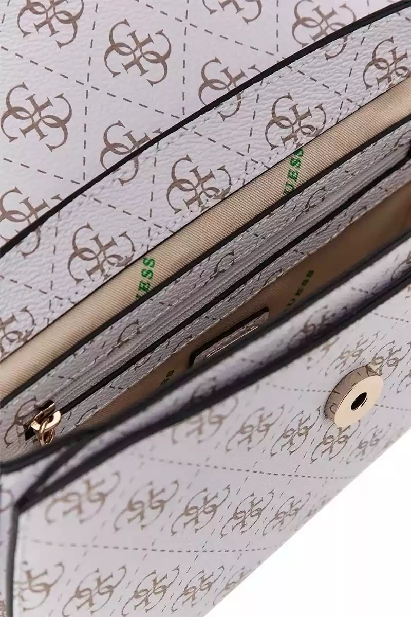 Guess Kadın Krem Eco Erica Logolu Askılı Çanta
