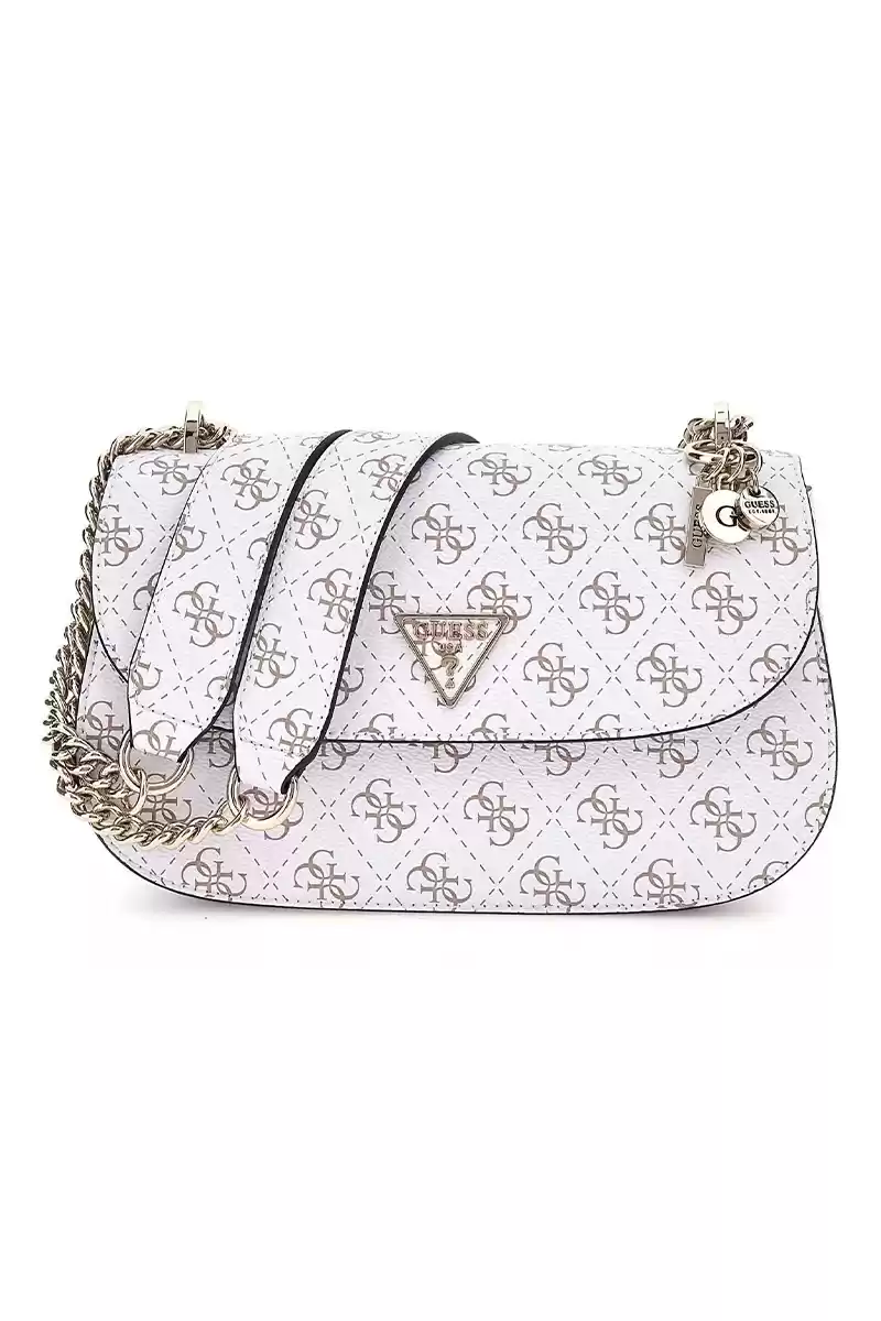 Guess Kadın Krem Eco Erica Logolu Askılı Çanta