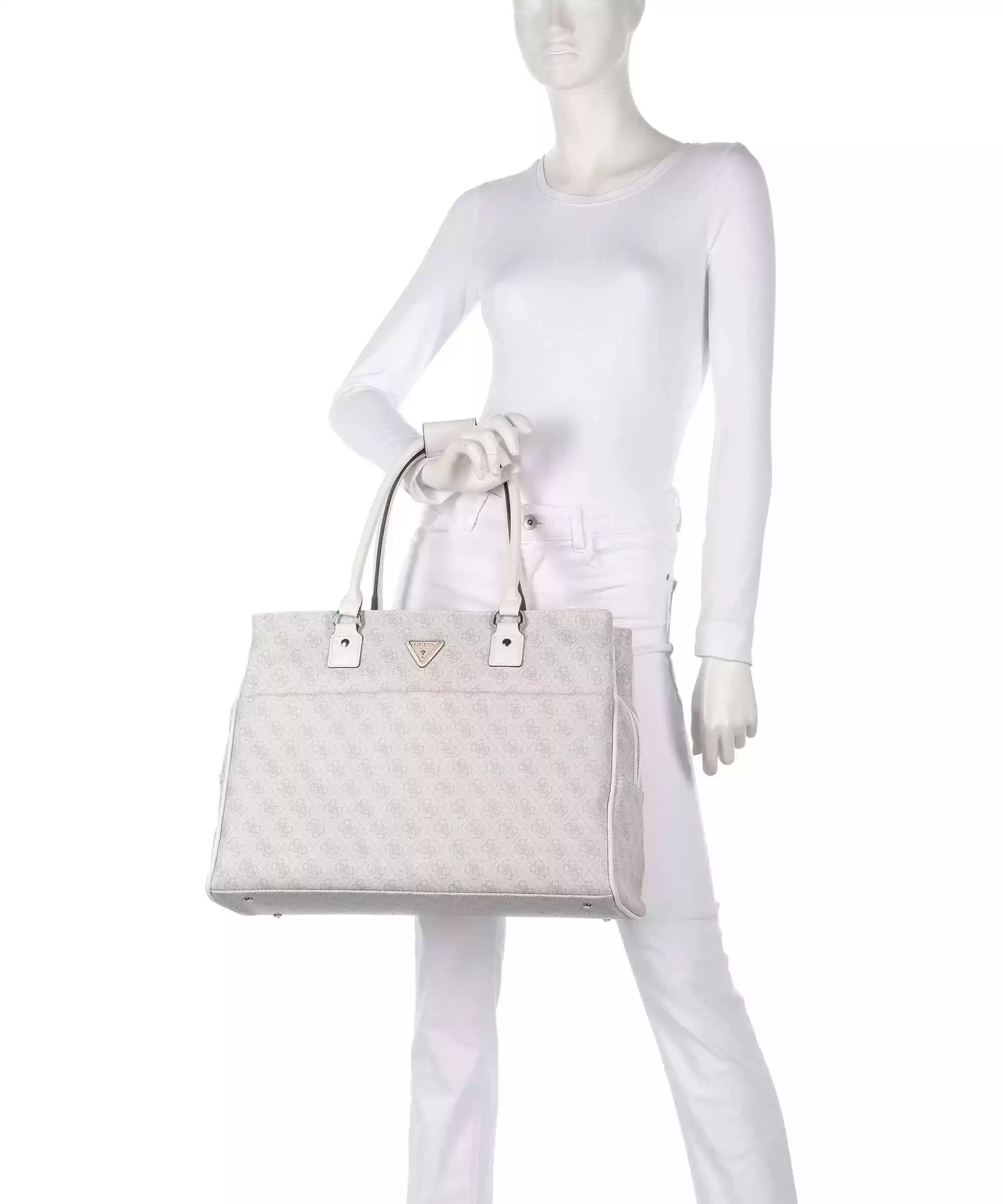 Guess Kadın Krem Jesco Shopper Tote Çanta