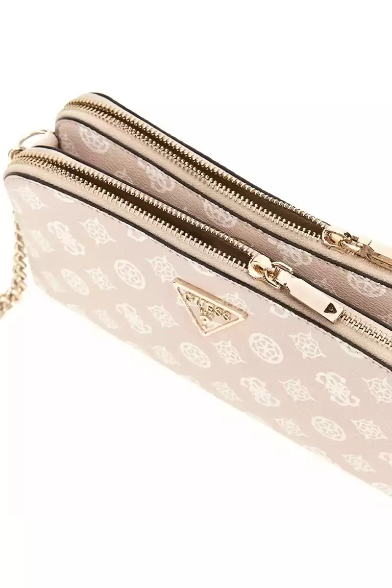 Guess Kadın Bej Rengi Eco Erica Logolu Crossbody Çanta
