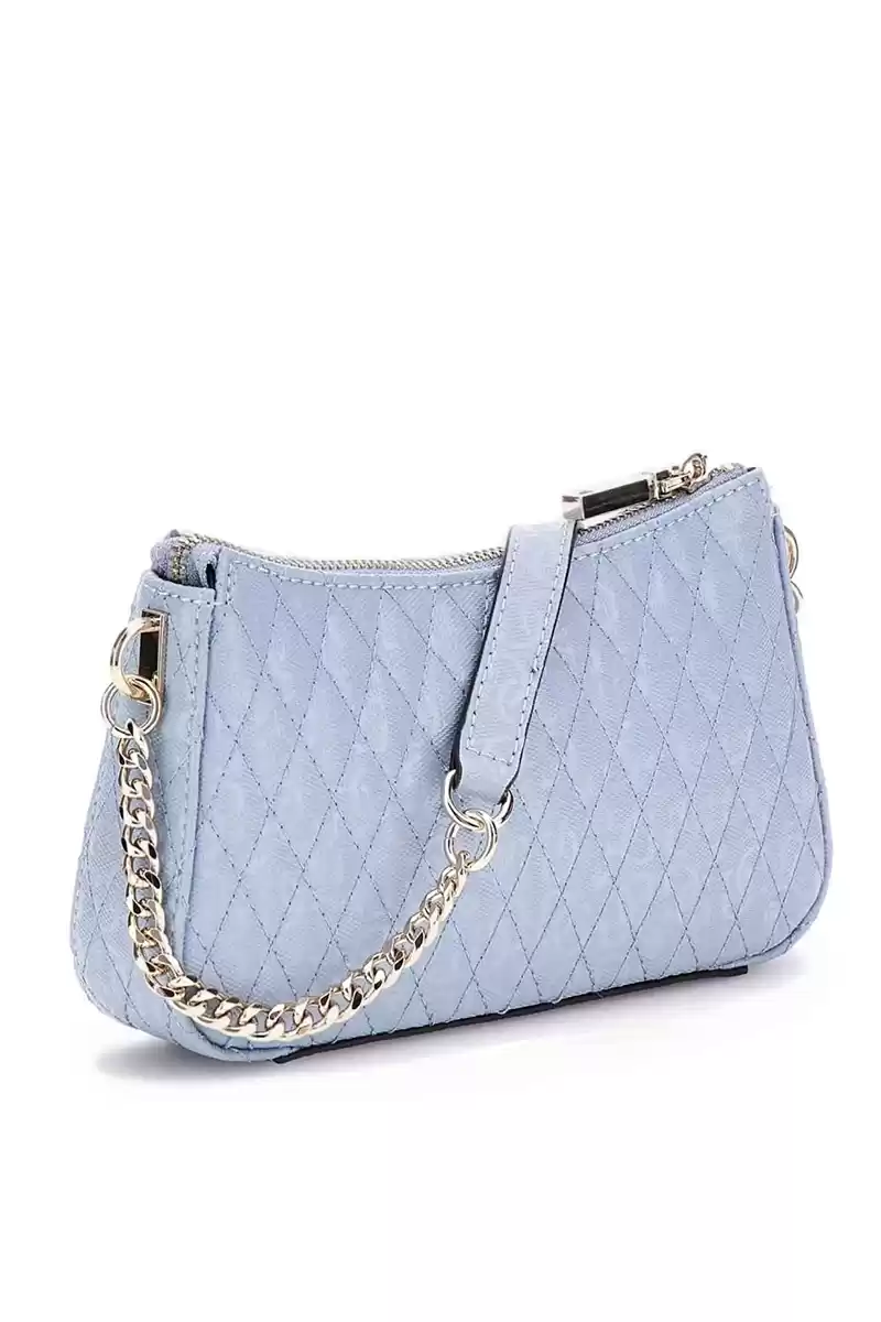 Guess Kadın Mavi Betula Üstten Fermuarlı Omuz Çantası