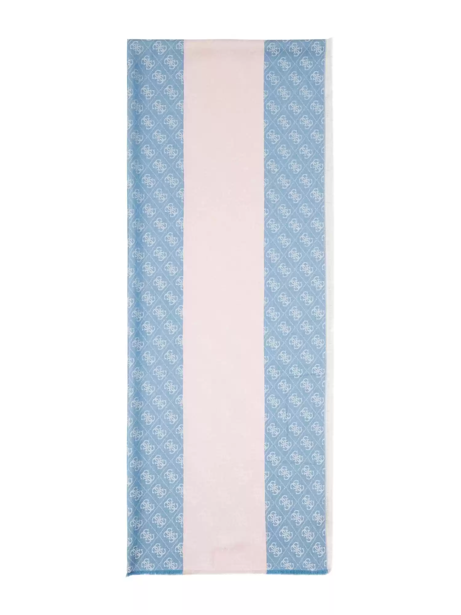 Guess Kadın Mavi Mürdüm Viskon Logolu Şal 65x180