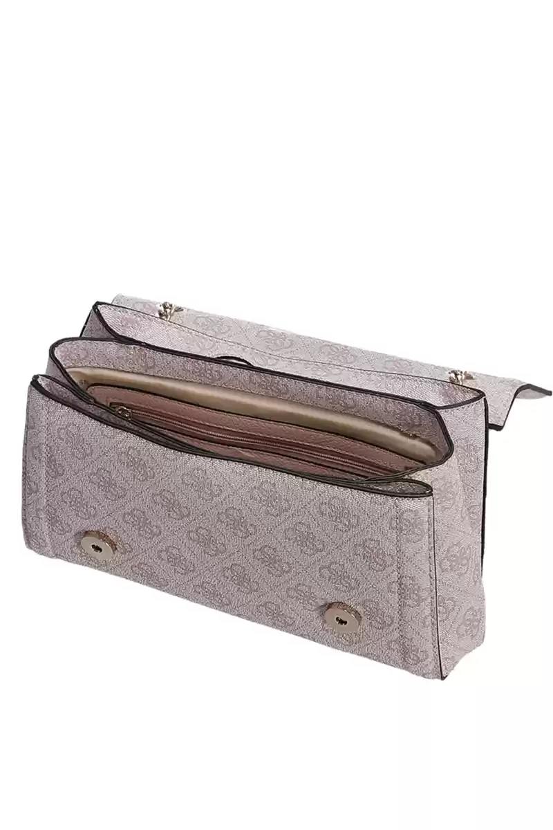 Guess Kadın Pembe Noelle Dönüştürülebilir Flap Crossbody Çan