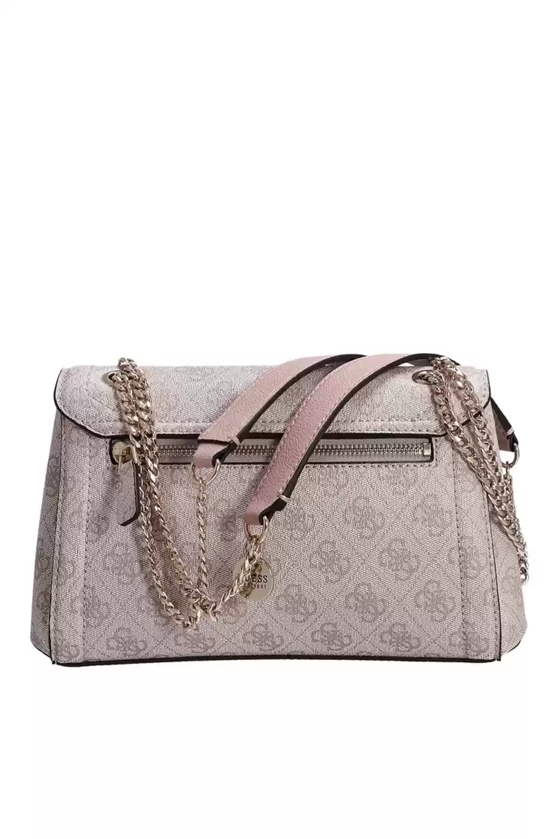 Guess Kadın Pembe Noelle Dönüştürülebilir Flap Crossbody Çan