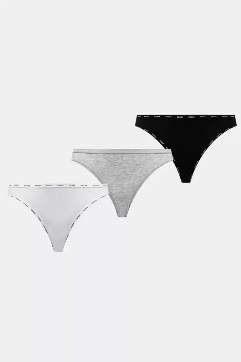 Guess Kadın Gri 3lü Basic Tanga Seti