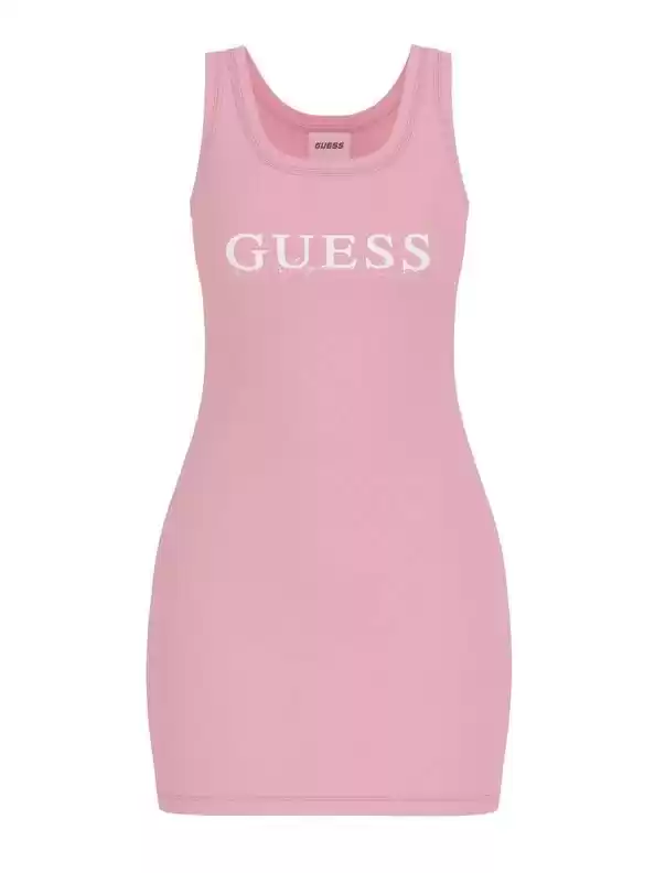 Guess Kadın Pembe  Sunflower Ribana Elbise
