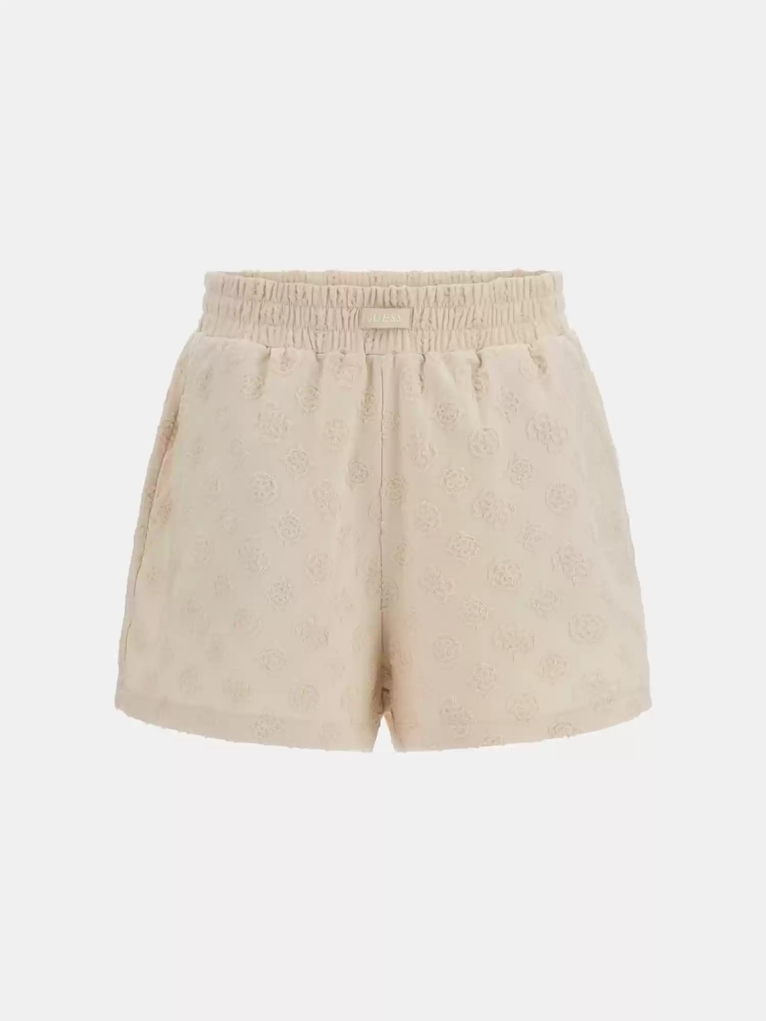 Guess Kadın Ekru Peony Jakarlı Şort